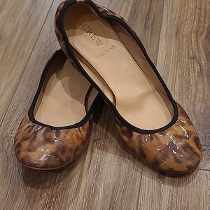 J. Crew Women's Brown Leopard Print Flats